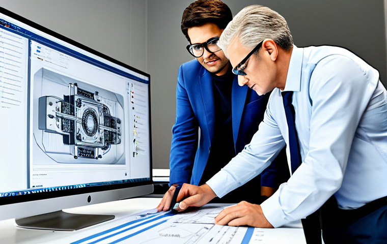 **
"A team of diverse engineers collaborating on a machinery design project, reviewing blueprints and using computer-aided design (CAD) software. Modern office setting, fully clothed in professional attire, safety glasses visible. Focus on teamwork and innovation. Safe for work, appropriate content, family-friendly, perfect anatomy, correct proportions, professional."
**