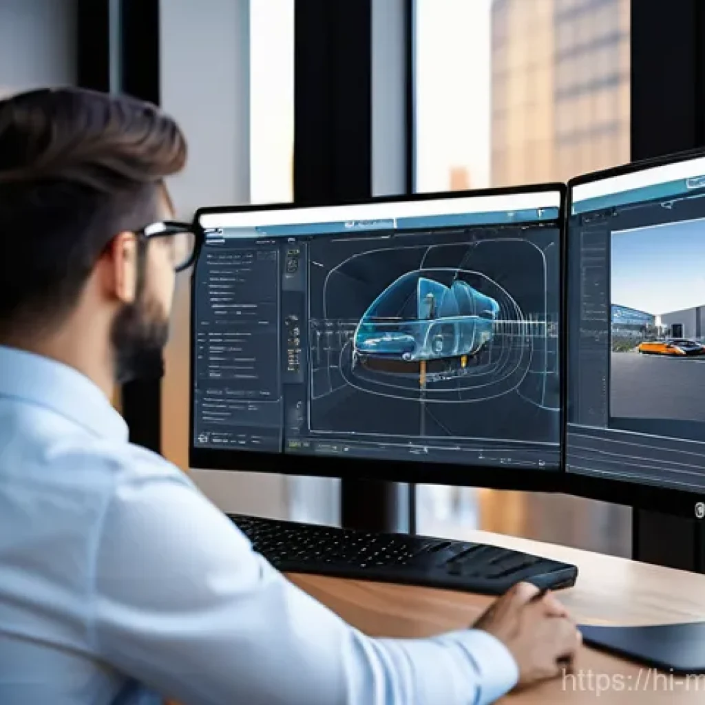 기계설계분야에서 요구되는 최신 설계 툴 - **"A diverse team of four engineers (two male, two female, professionally dressed in modern office a...